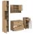Set de mobilier pentru baie cu sertar 4 pcs stejar artizanal GartenMobel Dekor