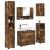 Set de mobilier pentru baie cu sertar 5 pcs Stejar afumat GartenMobel Dekor