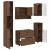 Set de mobilier pentru baie 5 pcs Stejar brun 30 x 35 x 192 cm GartenMobel Dekor