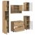 Set de mobilier pentru baie cu sertar 5 pcs stejar artizanal GartenMobel Dekor