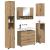 Set de mobilier pentru baie cu sertar 5 pcs stejar artizanal GartenMobel Dekor