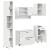Set de mobilier pentru baie cu raft 5 pcs Alb 30 x 35 x 192 cm GartenMobel Dekor