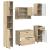 Set de mobilier pentru baie cu sertar 5 pcs Stejar sonoma GartenMobel Dekor