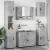 Set de mobilier pentru baie 5 pcs Gri beton 30 x 35 x 192 cm GartenMobel Dekor