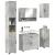 Set de mobilier pentru baie 5 pcs Gri beton 30 x 35 x 192 cm GartenMobel Dekor