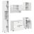 Set de mobilier pentru baie cu sertar 5 pcs Alb foarte lucios GartenMobel Dekor