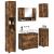 Set de mobilier pentru baie cu sertar 5 pcs Stejar afumat GartenMobel Dekor