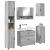 Set de mobilier pentru baie 5 pcs sonoma gri 30 x 35 x 192 cm GartenMobel Dekor