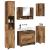 Set de mobilier pentru baie 5 pcs Lemn vechi 30 x 35 x 192 cm GartenMobel Dekor