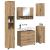 Set de mobilier pentru baie cu sertar 5 pcs stejar artizanal GartenMobel Dekor