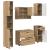Set de mobilier pentru baie cu sertar 5 pcs stejar artizanal GartenMobel Dekor