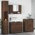 Set de mobilier pentru baie 4 pcs Stejar brun 30 x 35 x 192 cm GartenMobel Dekor