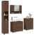Set de mobilier pentru baie 4 pcs Stejar brun 30 x 35 x 192 cm GartenMobel Dekor