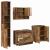 Set de mobilier pentru baie 4 pcs Lemn vechi 30 x 35 x 192 cm GartenMobel Dekor
