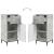 Set de mobilier pentru baie 2 pcs Gri beton 39.5 x 36 x 88 cm GartenMobel Dekor