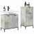 Set de mobilier pentru baie 2 pcs Gri beton 39.5 x 36 x 88 cm GartenMobel Dekor