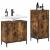 Set de mobilier pentru baie cu sertar 2 pcs Stejar afumat GartenMobel Dekor