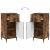 Set de mobilier pentru baie cu sertar 2 pcs Stejar afumat GartenMobel Dekor