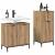 Set de mobilier pentru baie cu sertar 2 pcs stejar artizanal GartenMobel Dekor