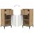 Set de mobilier pentru baie cu sertar 2 pcs stejar artizanal GartenMobel Dekor