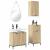 Set de mobilier pentru baie cu sertar 3 pcs Stejar sonoma GartenMobel Dekor