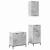 Set de mobilier pentru baie 3 pcs Gri beton 39.5 x 36 x 88 cm GartenMobel Dekor
