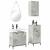 Set de mobilier pentru baie 3 pcs Gri beton 39.5 x 36 x 88 cm GartenMobel Dekor