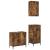 Set de mobilier pentru baie cu sertar 3 pcs Stejar afumat GartenMobel Dekor