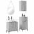 Set de mobilier pentru baie 3 pcs sonoma gri 39.5 x 36 x 88 cm GartenMobel Dekor