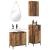 Set de mobilier pentru baie 3 pcs Lemn vechi 39.5 x 36 x 88 cm GartenMobel Dekor