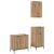 Set de mobilier pentru baie cu sertar 3 pcs stejar artizanal GartenMobel Dekor