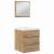 Set de mobilier pentru baie cu sertar 2 pcs Stejar negru GartenMobel Dekor
