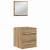 Set de mobilier pentru baie cu sertar 2 pcs Stejar negru GartenMobel Dekor