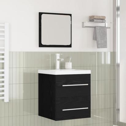 Set de mobilier pentru baie Pe perete 2 pcs stejar artizanal GartenMobel Dekor