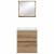 Set de mobilier pentru baie 3 pcs Stejar negru și alb Standard GartenMobel Dekor