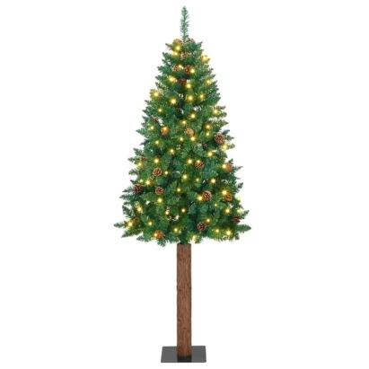 Brad de Crăciun subțire Verde 77 x 77 x 210 cm PVC GartenMobel Dekor