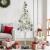 Brad de Crăciun cu lumini decorative cu coarde Alb 150 cm PE GartenMobel Dekor