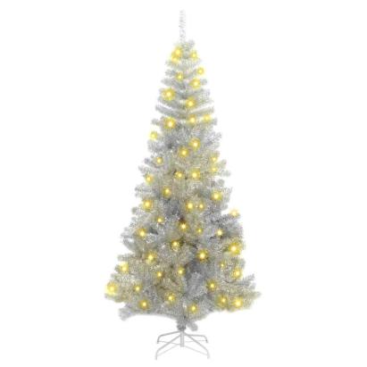Brazi artificiali de Crăciun Argintiu 180 cm PET GartenMobel Dekor