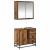 Set de mobilier pentru baie 2 pcs Lemn vechi 65 x 33 x 60 cm GartenMobel Dekor