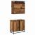 Set de mobilier pentru baie 2 pcs Lemn vechi 65 x 33 x 60 cm GartenMobel Dekor