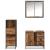 Set de mobilier pentru baie 3 pcs Lemn vechi 35 x 37.5 x 100 cm GartenMobel Dekor