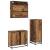 Set de mobilier pentru baie 3 pcs Lemn vechi 35 x 37.5 x 100 cm GartenMobel Dekor
