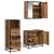 Set de mobilier pentru baie 3 pcs Lemn vechi 35 x 37.5 x 100 cm GartenMobel Dekor
