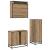Set de mobilier pentru baie cu sertar 3 pcs stejar artizanal GartenMobel Dekor