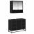 Set de mobilier pentru baie 2 pcs Stejar negru 80 x 33 x 60 cm GartenMobel Dekor