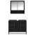 Set de mobilier pentru baie 2 pcs Stejar negru 80 x 33 x 60 cm GartenMobel Dekor