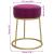 Taburet rotund, violet, catifea GartenMobel Dekor