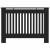 Capac pentru radiator 2 pcs Negru 112 x 19 x 81.5 cm GartenMobel Dekor