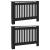 Capac pentru radiator 2 pcs Negru 112 x 19 x 81.5 cm GartenMobel Dekor