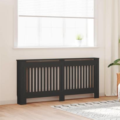 Capac pentru radiator 2 pcs Negru 172 x 19 x 81.5 cm GartenMobel Dekor
